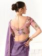 Purple Party Saree In Sequins Embroidery With Blouse