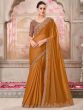 Orange Wedding Saree In Zari Embellishments