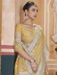 Yellow Wedding Wear Embroidered Saree
