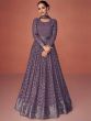 Purple Embroidered Anarkali Salwar Kameez