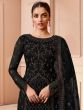 Black Embroidered Palazzo Style Salwar Kameez