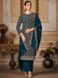 Blue Dori Embroidered Pant Style Salwar Kameez