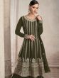 Green Embroidered Pakistani Salwar Kameez