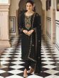 Black Sequins Embroidered Salwar Suit In Georgette