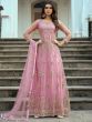 Pink Dori Embroidered Anarkali Salwar Kameez