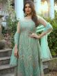 Turquoise Designer Anarkali Suit In Net