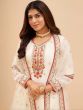 Off White Thread Embroidered Pakistani Suit