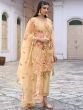 Yellow Pant Salwar Kameez With Thread Work