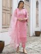 Pink Festive Embroidered Salwar Kameez In Georgette