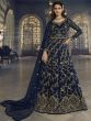 Blue Zari Embroidered Anarkali Salwar Kameez