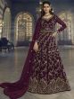 Purple Anarkali Suit With Heavy Zari Embroidery