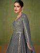 Grey Sequins Embroidered Kurti Style Lehenga Choli