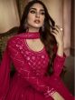 Pink Sequins Work Anarkali Suit In Georgette