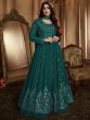 Green Festive Embroidered Anarkali Salwar Kameez