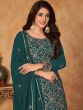Green Zari Embroidered Sharara Style Salwar Kameez