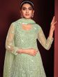 Green Designer Anarkali Salwar Kameez In Net