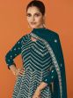 Green Festive Anarkali Salwar Kameez With Dupatta