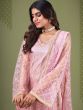 Pink Sequins Embroidered Pant Style Salwar Suit