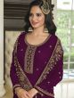 Purple Sequins Embroidered Pakistani Sharara Suit