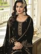 Black Embroidered Pakistani Sharara Suit