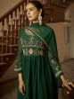 Green Embroidered Anarkali Suit In Georgette