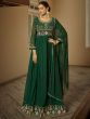 Green Embroidered Anarkali Suit In Georgette