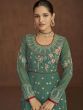 Green Stone Embellished Palazzo Style Salwar Suit