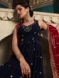 Blue Sequins Embroidered Anarkali Suit