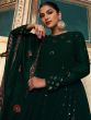 Green Embroidered Anarkali Salwar Suit In Georgette