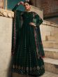 Green Embroidered Anarkali Salwar Suit In Georgette