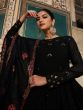 Black Georgette Anarkali Suit With Embroidery