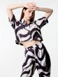 Black And White Co-Ord Set In Rayon For Womens