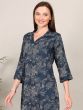 Blue Casual Co-Ord Set In Floral Print