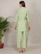 Pista Green Thread Work Silk Co-Ord Set
