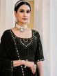 Black Embroidered Anarkali Suit In Georgette