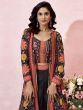 Multicolor Women's Dress With Full Sleeved Shrug