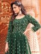 Green Embroidered Pakistani Sharara Suit In Georgette