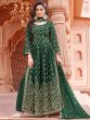 Green Embroidered Pakistani Sharara Suit In Georgette