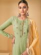 Green Embroidered Sharara Style Salwar Kameez