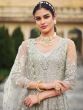 Silver Embroidered Anarkali Salwar Kameez In Net