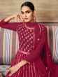 Magenta Festive Embroidered Sharara Salwar Kameez