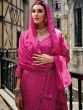 Pink Sharara Style Salwar Kameez In Chiffon