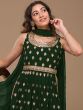 Green Festive Suit Set In Palazzo Styled