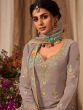 Grey Pakistani Salwar Kameez With Dupatta