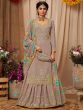 Grey Pakistani Salwar Kameez With Dupatta