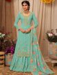 Blue Georgette Salwar Kameez With Dupatta