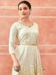 Yellow Anarkali Salwar Kameez With Thread Embroidery
