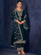 Green Zari Embellished Palazzo Suit