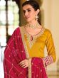 Yellow Punjabi Suit With Patiala Bottom