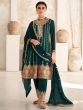 Green Silk Salwar Kameez With Zari Work